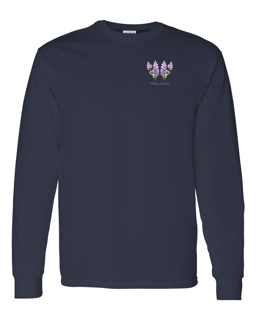 Nova Scotia Lupins Left Chest and Back Long Sleeve Tee