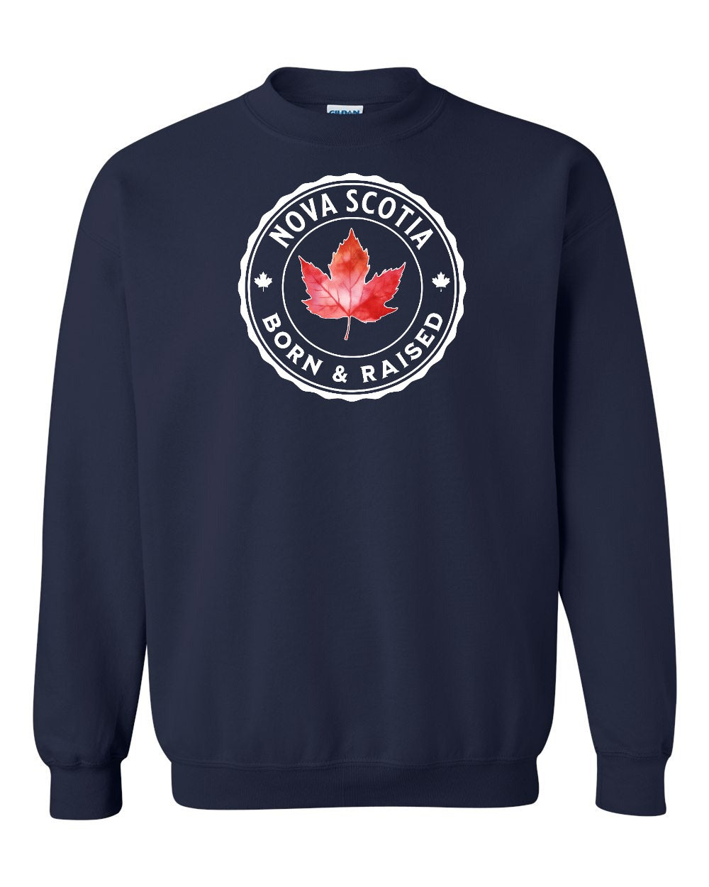 Born and Rasied NS Crewneck Sweatshirt - Gildan Canada (sewn Internationally) - Unisex