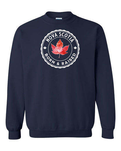 Born and Rasied Nova Scotia Full Crewneck