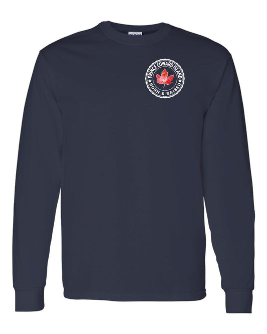 Born and Raised Prince Edward Island Left Chest Long Sleeve