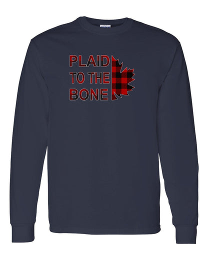 Plaid to the Bone Stacked Leaf Full Long Sleeve