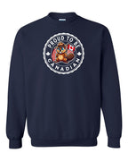 Proud to be Canadian Beaver Crewneck Sweatshirt - Gildan Canada (sewn Internationally) - Unisex