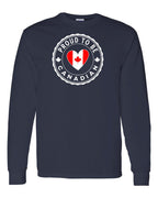 Proud to be Canadian Heart Flag Long Sleeve - Gildan Canada (sewn Internationally) - Unisex