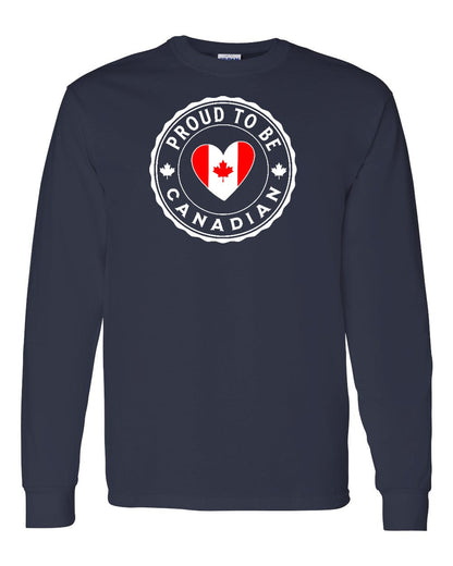 Proud to be Canadian Heart Flag Full Long Sleeve