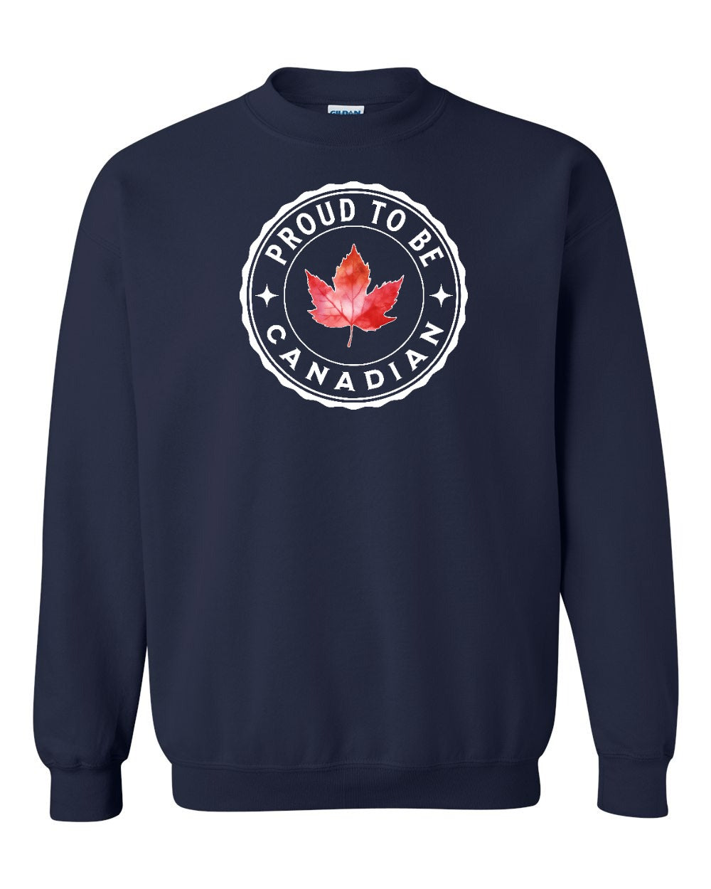 Proud to be Canadian Leaf Crewneck Sweatshirt - Gildan Canada (sewn Internationally) - Unisex