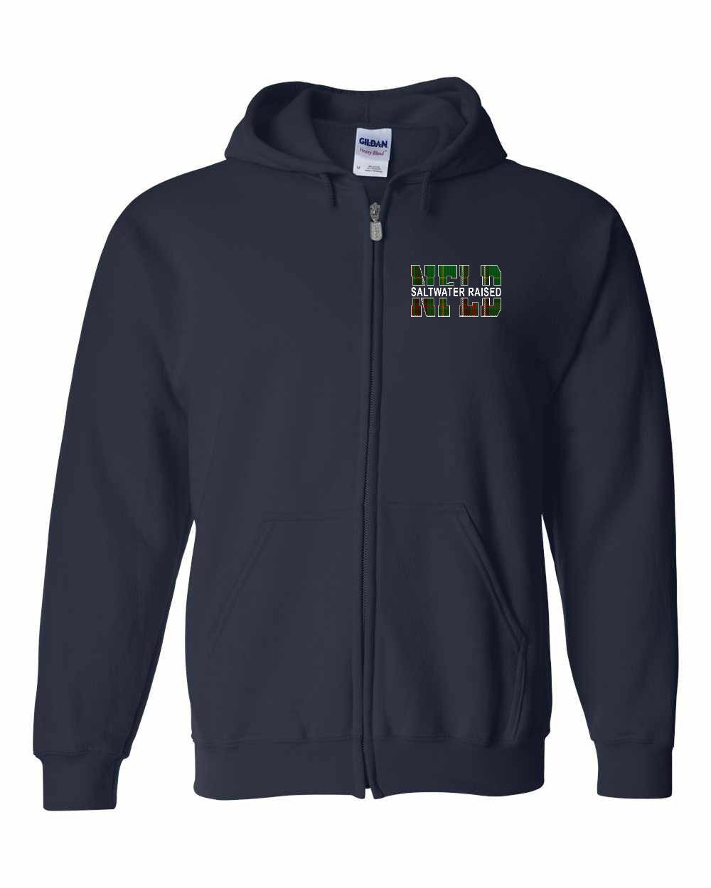 NFLD Saltwater Raised Left Chest Zip Hoodie - Unisex