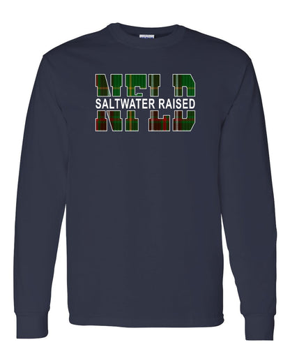Newfoundland Saltwater Raised Full Front Long Sleeve Tee Printed NOT STITCHED