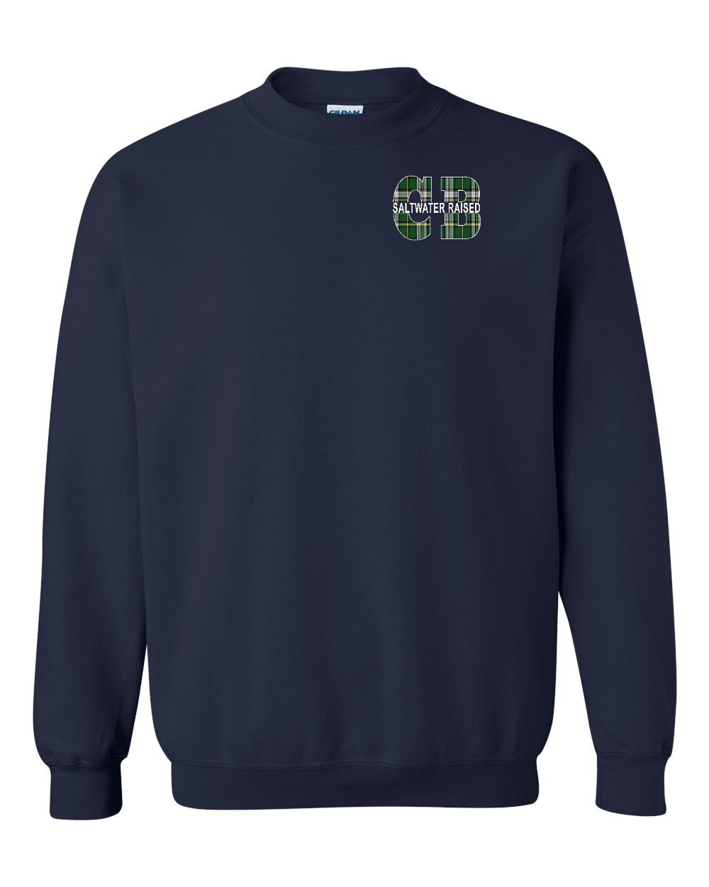 Saltwater CB Raised Left Chest and Back Crewneck Sweatshirt