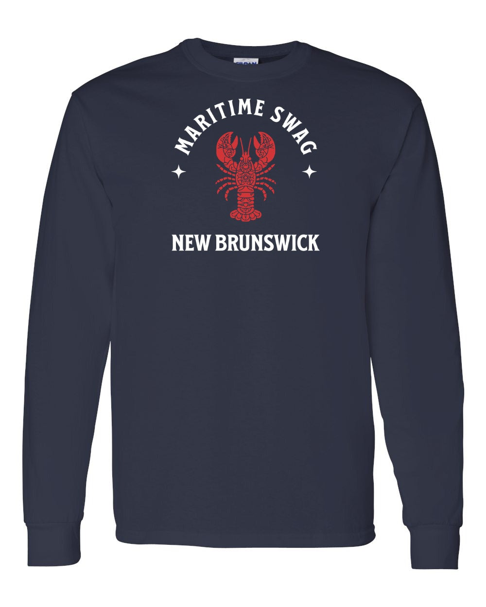 Maritime Swag NB Mandala Red Lobster White Lettering Long Sleeve Tee - Unisex