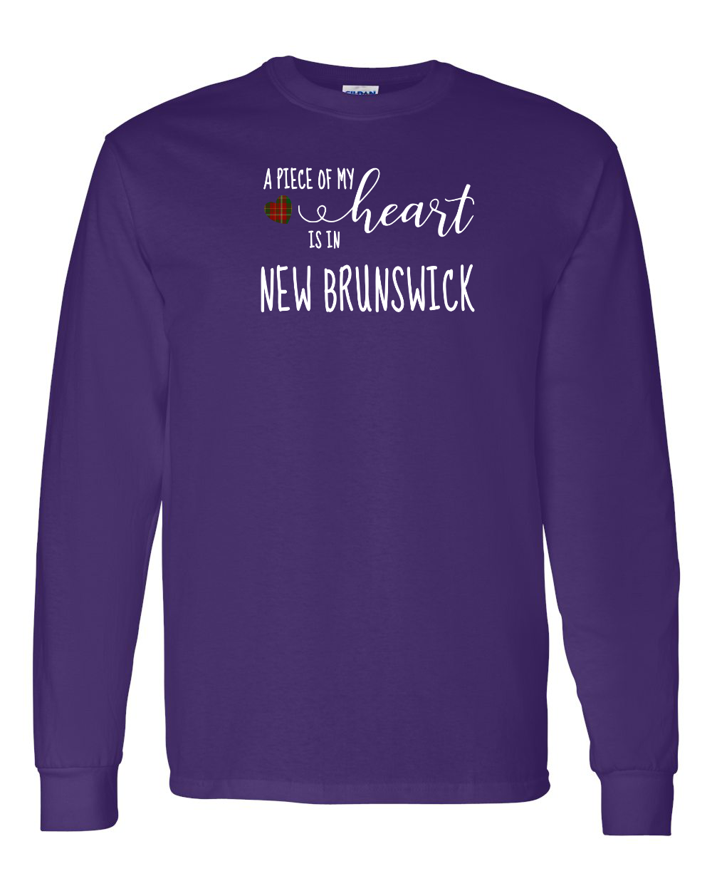 A piece of My heart in NB Tartan Heart Long Sleeve Tee - Unisex