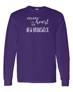 A piece of My heart in NB Tartan Heart Long Sleeve Tee - Unisex