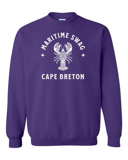 Maritime Swag Cape Breton Mandala white Lobster Full Crewneck Sweatshirt