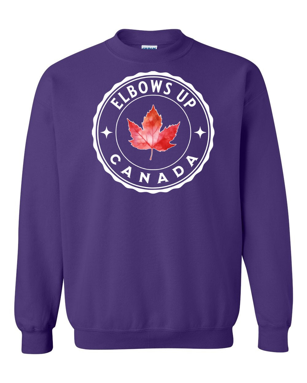 Elbows up Leaf Crewneck Sweatshirt - Gildan Canada (sewn Internationally) - Unisex