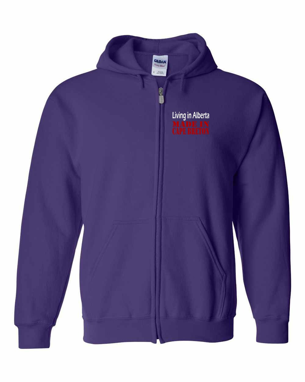 Living Alberta Made in Cape Breton Left Chest Zip Hoodie