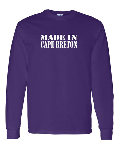 Made In Cape Breton White Full Long Sleeve Tee
