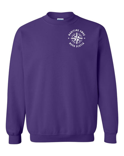 Maritime Swag Nova Scotia Compass Left Chest and Back crew-neck