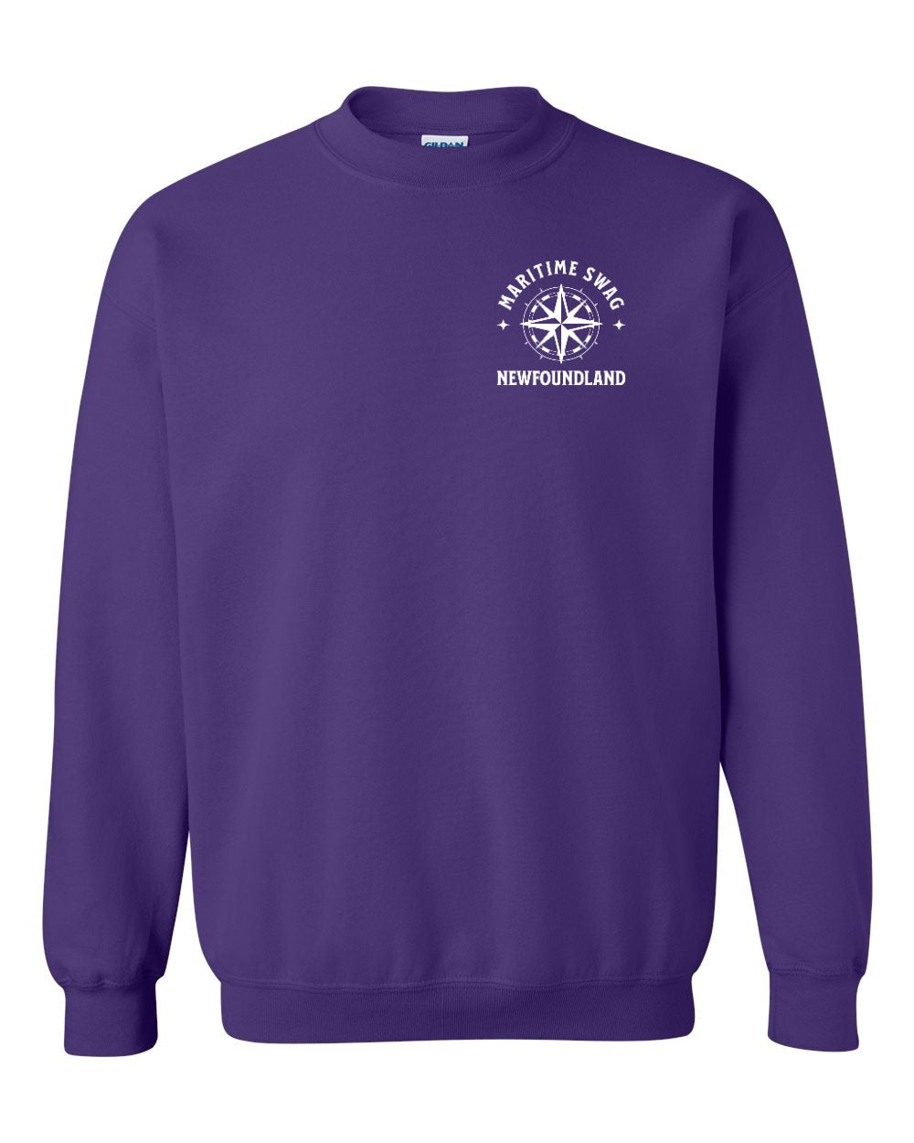 Maritime Swag NFLD Compass Left Chest Crewneck Sweatshirt - Unisex