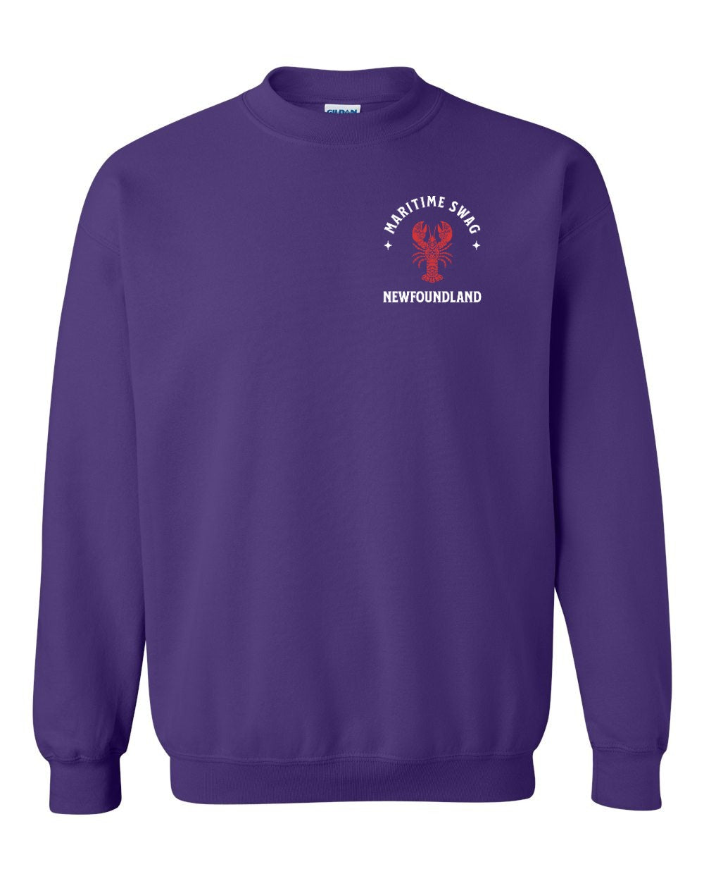 Maritime Swag NFLD Mandala Red Lobster Left Chest Crewneck Sweatshirt - Unisex