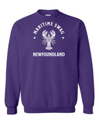 Maritime Swag NFLD Mandala white Lobster Crewneck Sweatshirt - Unisex