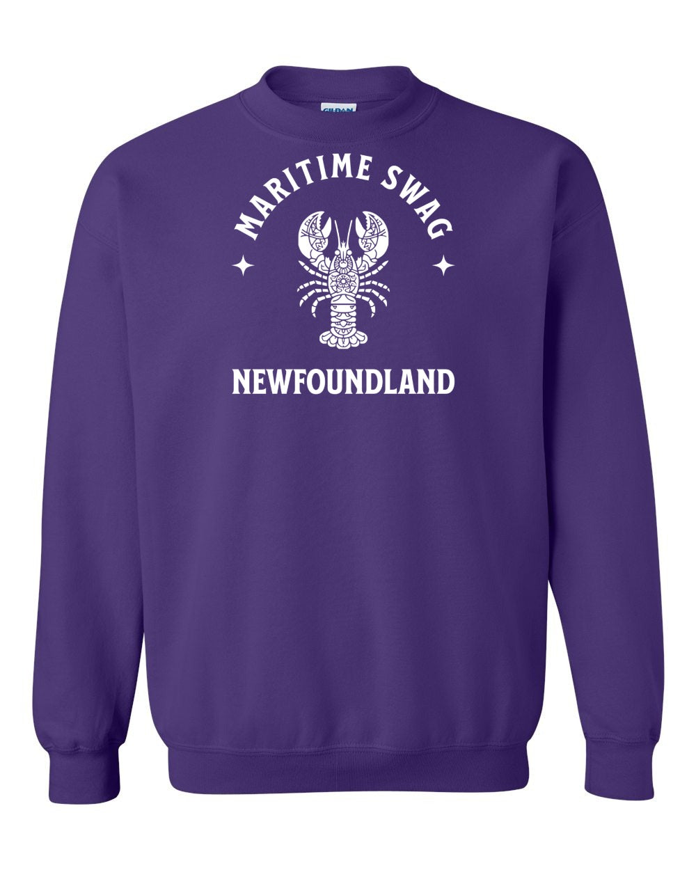 Maritime Swag Newfoundland Mandala white Lobster Full Crewneck Sweatshirt