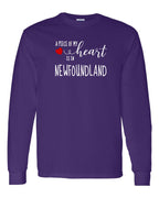 A piece of My heart in NFLD (Red Heart) Long Sleeve - Unisex