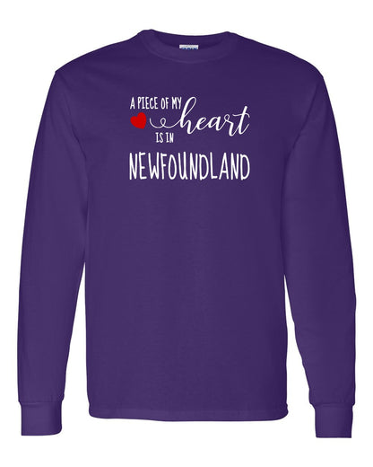 A piece of My heart in Newfoundland (Red Heart) Full Long Sleeve
