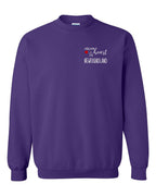 A piece of My heart in NFLD (Red Heart) Left Chest and Back Crewneck Sweatshirt - Unisex