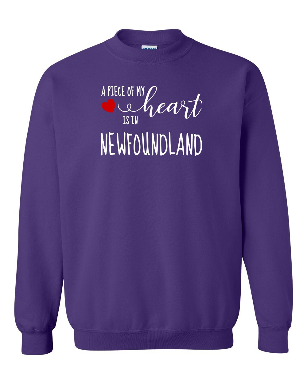 A piece of My heart in NFLD (Red Heart) Crewneck Sweatshirt - Unisex