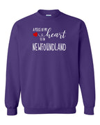 A piece of My heart in NFLD (Red Heart) Crewneck Sweatshirt - Unisex