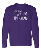 A piece of My heart in NFLD Tartan Heart Long Sleeve - Unisex