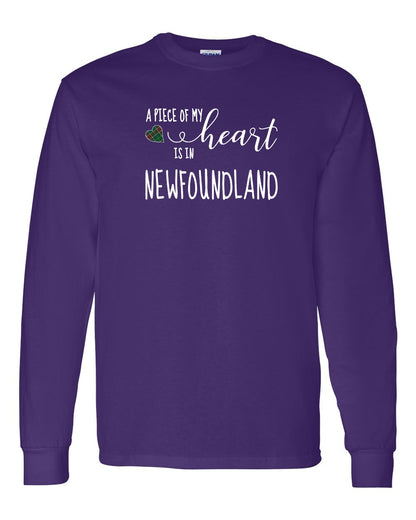 A piece of My heart in Newfoundland (Tartan Heart) Full Long Sleeve