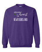 A piece of My heart in NFLD Tartan Heart Crewneck Sweatshirt - Unisex