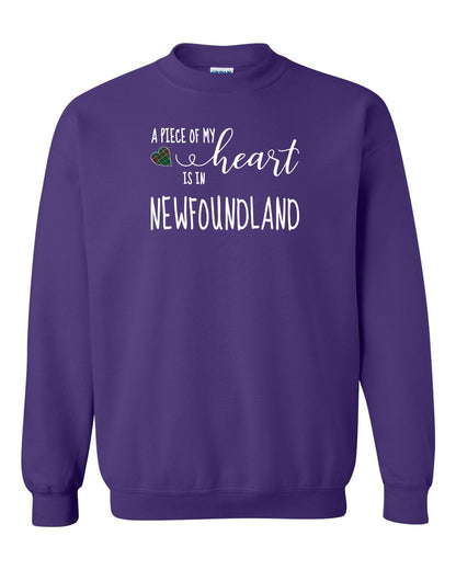 A piece of My heart in Newfoundland (Tartan Heart) Full Crewneck Sweatshirt