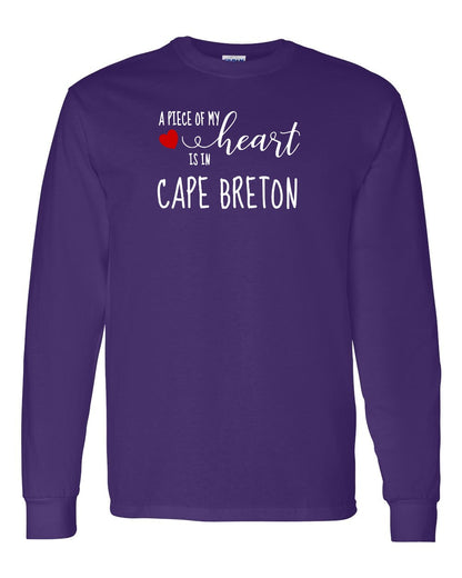A piece of My heart in Cape Breton (Red Heart) Full Long Sleeve Tee