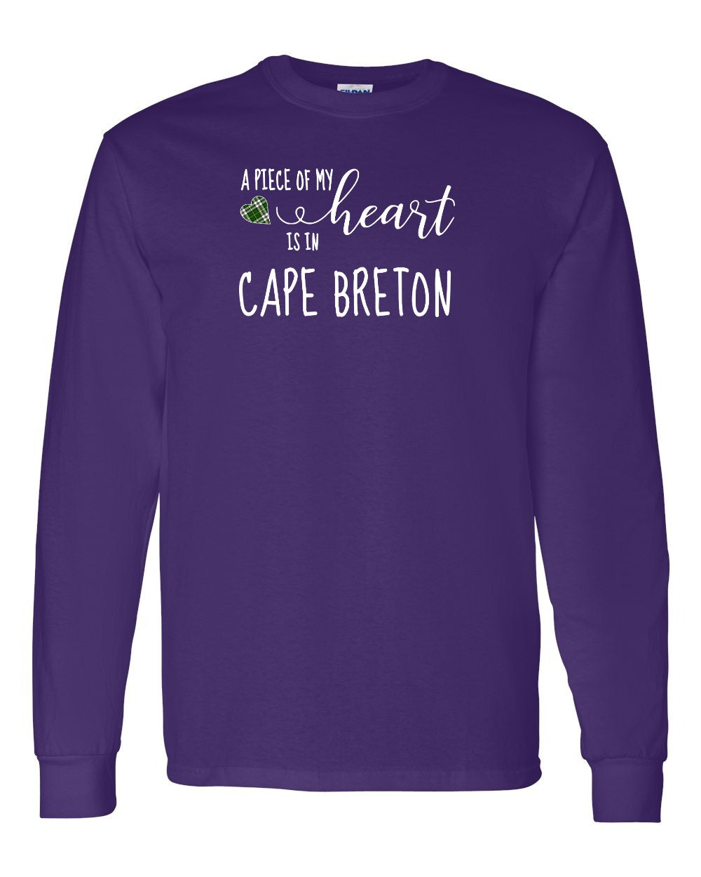 A piece of My heart in Cape Breton (Tartan Heart) Full Long Sleeve Tee