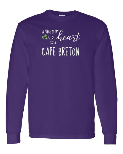 A piece of My heart in Cape Breton (Tartan Heart) Full Long Sleeve Tee