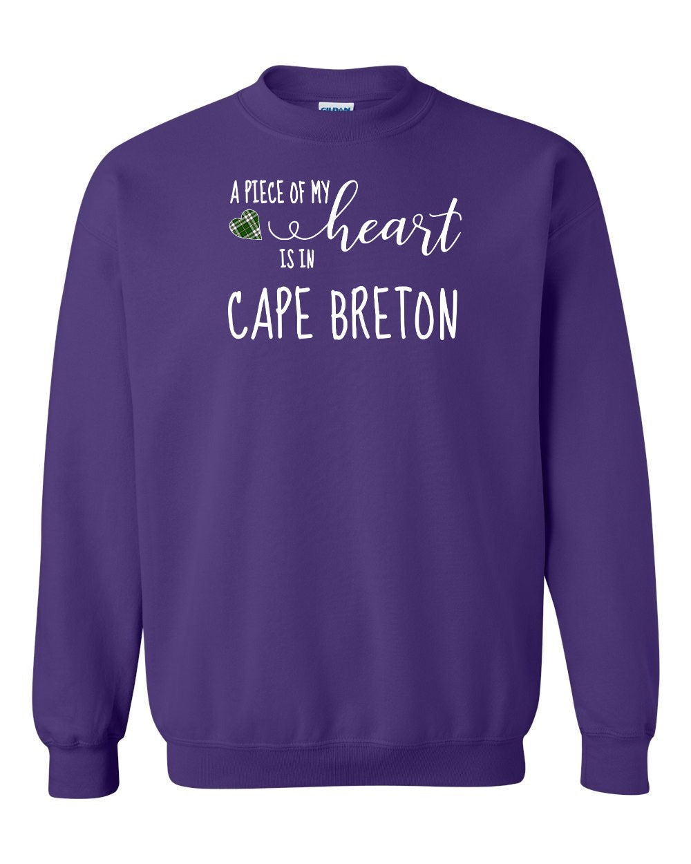 A piece of My heart in Cape Breton (Tartan Heart) Full Crewneck Sweatshirt