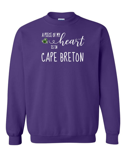 A piece of My heart in Cape Breton (Tartan Heart) Full Crewneck Sweatshirt