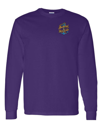 Anchored in Nova Scotia (New Design) Left Chest Long Sleeve Tee