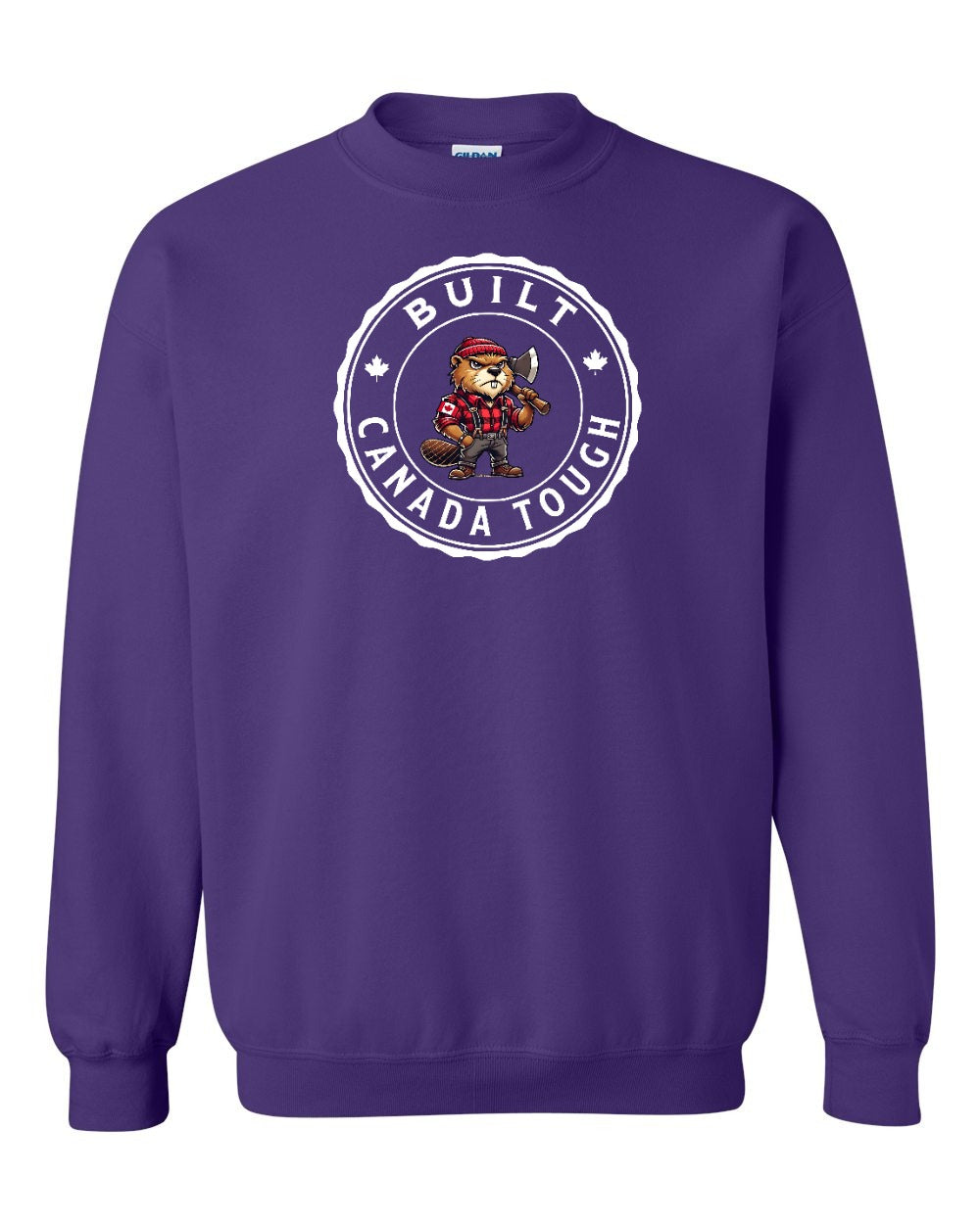 Built Canada Tough Male Beaver Crewneck Sweatshirt - Gildan Canada (sewn Internationally) - Unisex