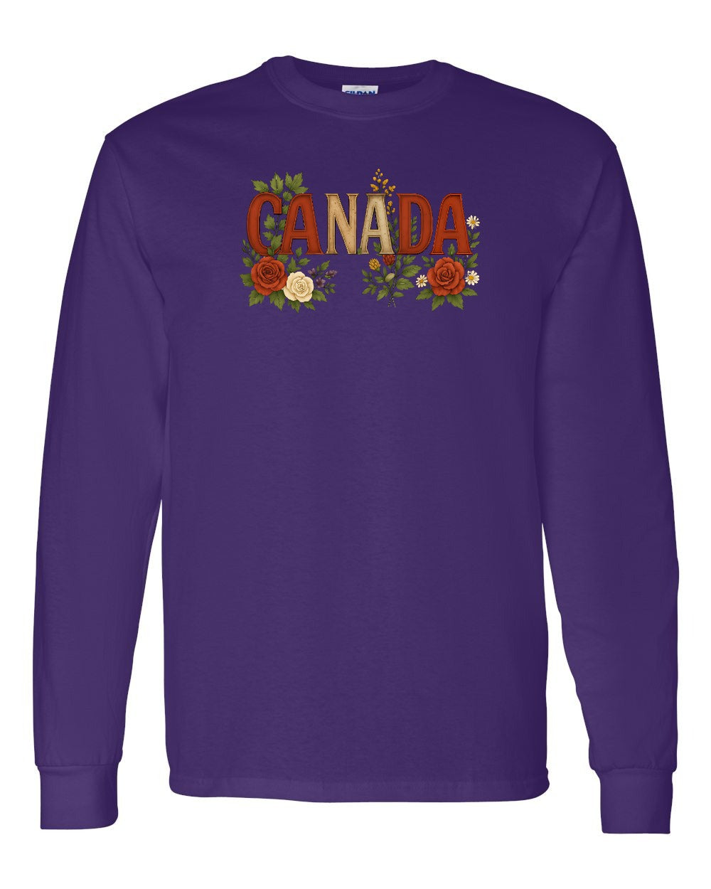 Canada Flowers Long Sleeve - Gildan Canada (sewn Internationally) - Unisex