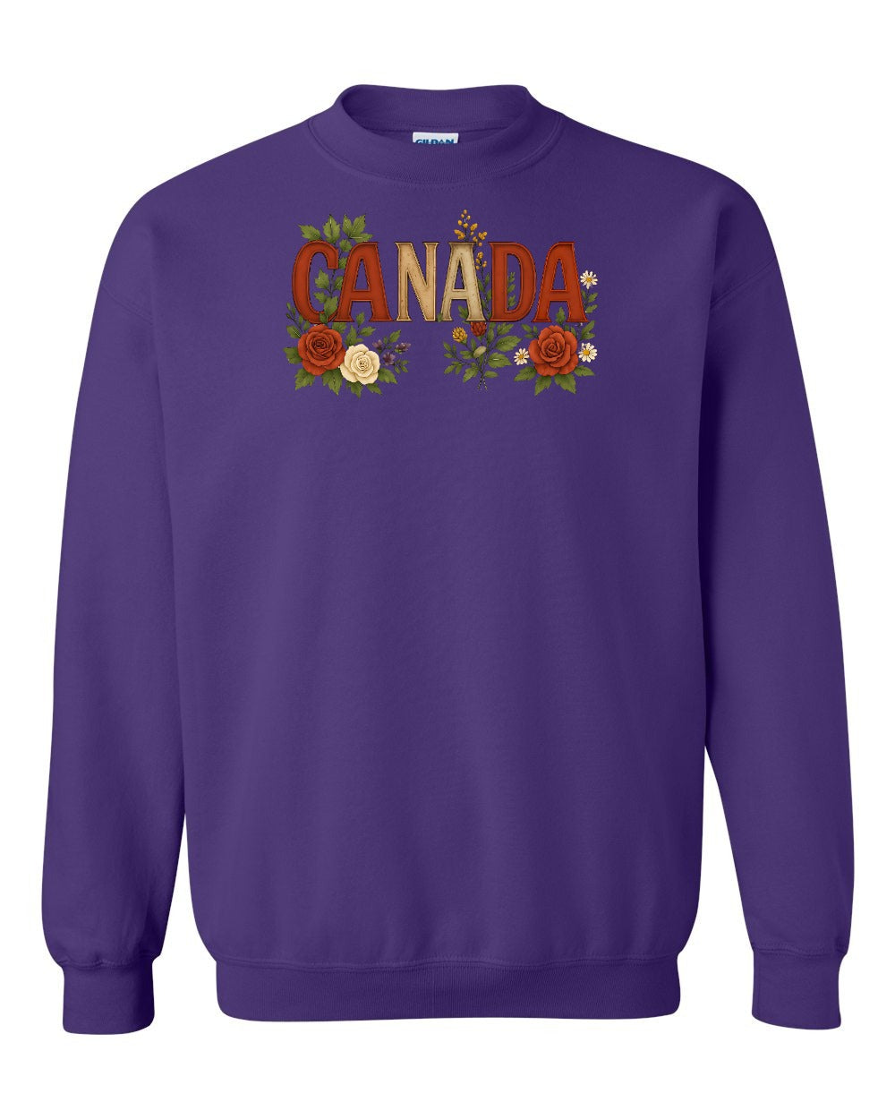 Canada Flowers Crewneck Sweatshirt - Gildan Canada (sewn Internationally) - Unisex