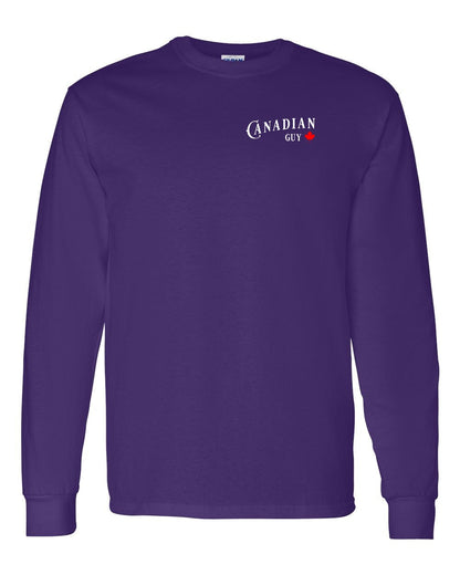 Canadian Guy Left Chest and Back Long Sleeve
