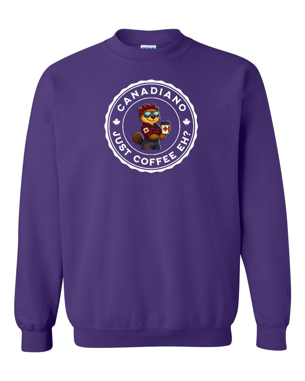 Canadiano just Coffee EH! Rosie Sunglasses Crewneck Sweatshirt - Gildan Canada (sewn Internationally) - Unisex