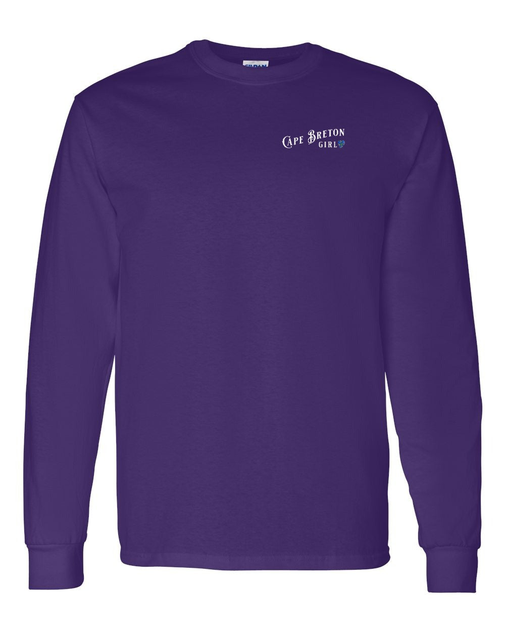 Cape Breton Girl Tartan Left Chest and Back Long Sleeve Tee