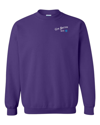 Cape Breton Guy blue Left Chest and Back Crewneck Sweatshirt