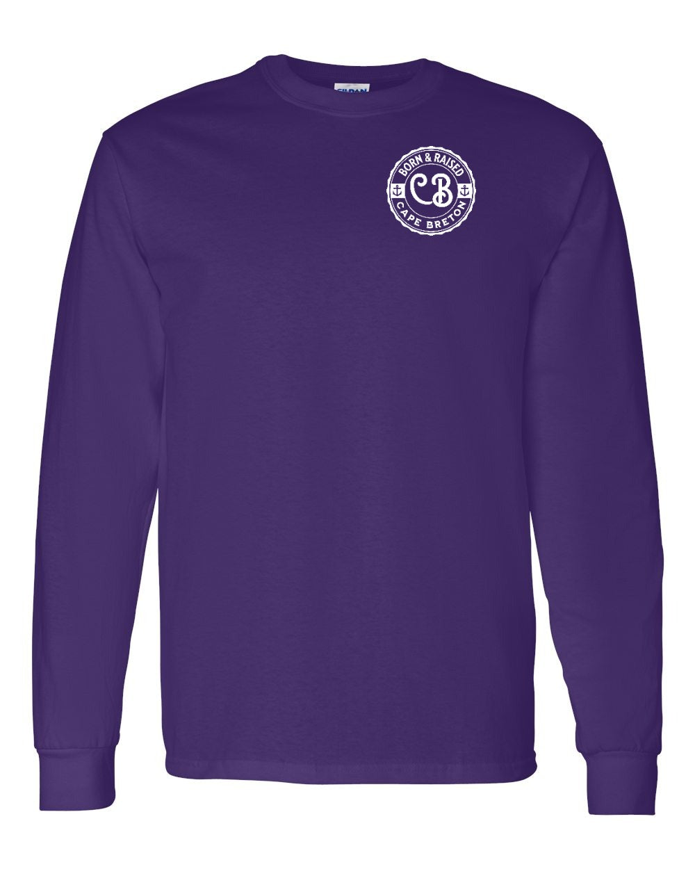 Born & Raised CB Left Chest and Back Long Sleeve Tee - Unisex