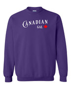 Canadian Gal Crewneck Sweatshirt - Gildan Canada (sewn Internationally) - Unisex