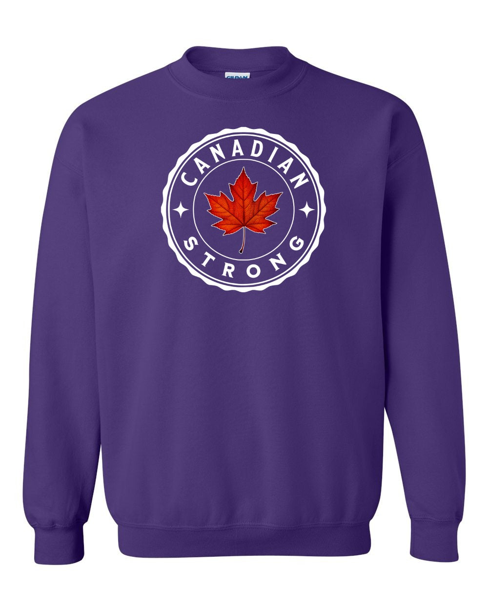 Canadian Strong Leaf Crewneck Sweatshirt - Gildan Canada (sewn Internationally) - Unisex