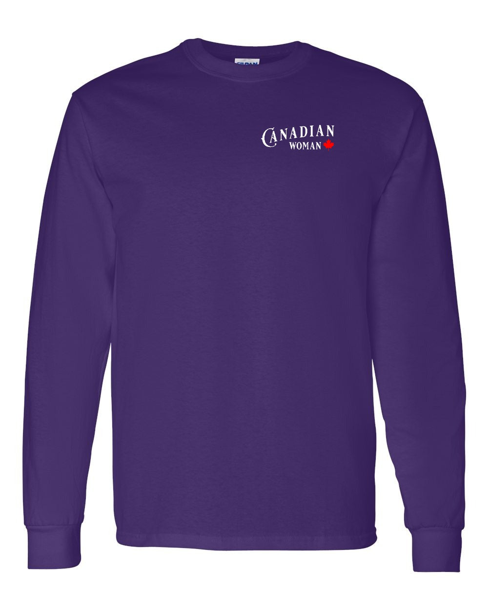 Canadian Woman Left Chest and Back Long Sleeve - Gildan Canada (sewn Internationally) - Unisex